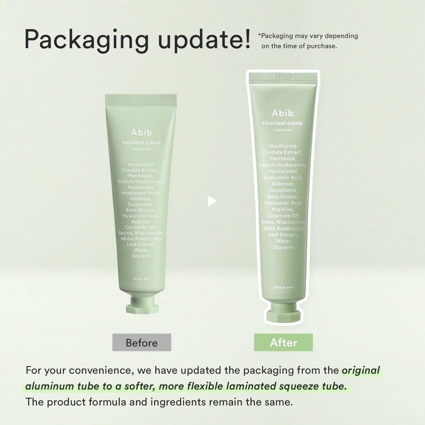 Abib Heartleaf cream Calming tube 75ml