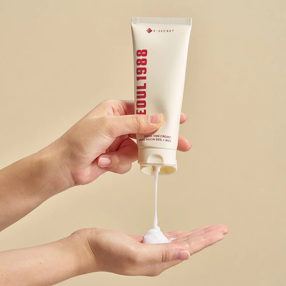 SEOUL 1988 CREAM : SNAIL MUCIN 93% + RICE 100ml