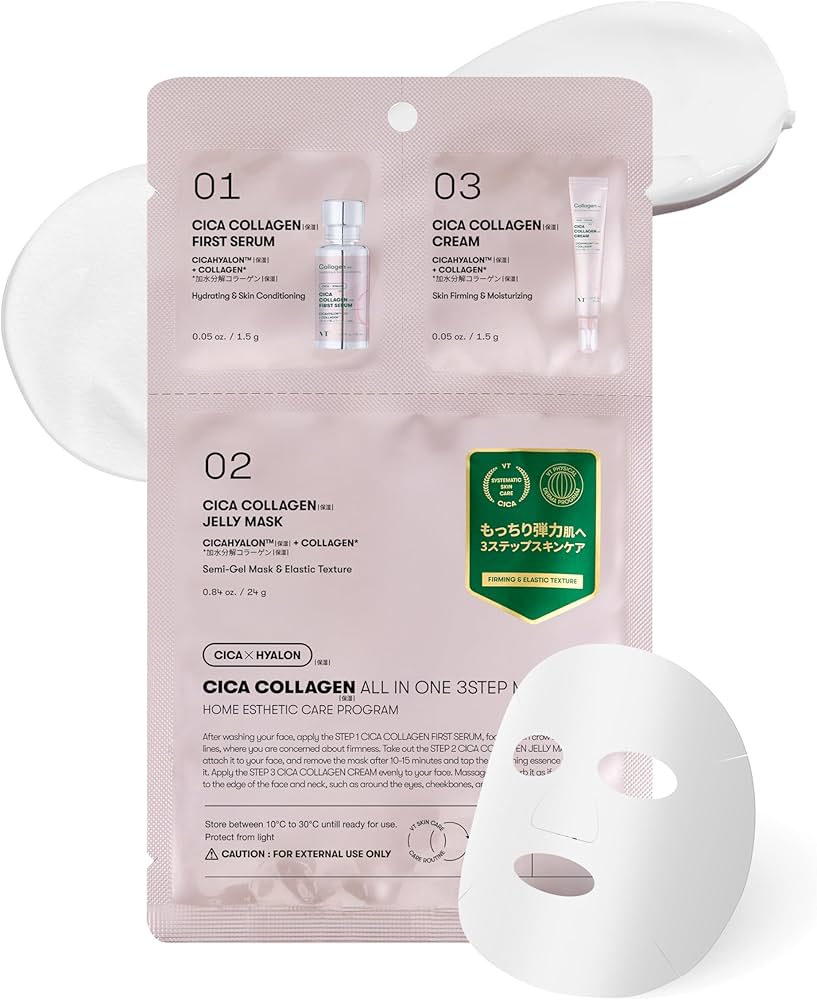 VT Cosmetics Cica Collagen All in One 3 Step Mask