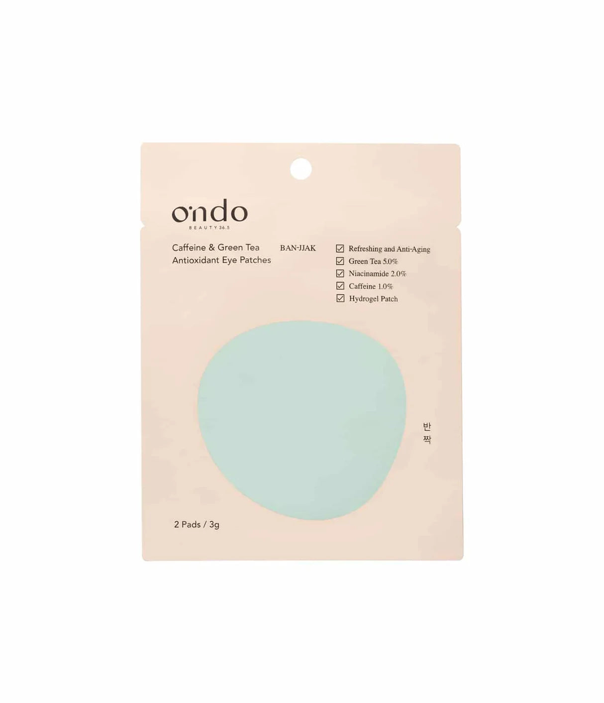 Ondo Caffeine & Green Tea Antioxidant Eye Patches 3g
