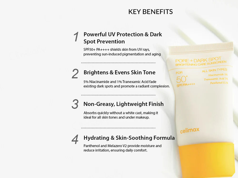 Celimax Pore + Dark Spot Brightening Care Sunscreen 50ml