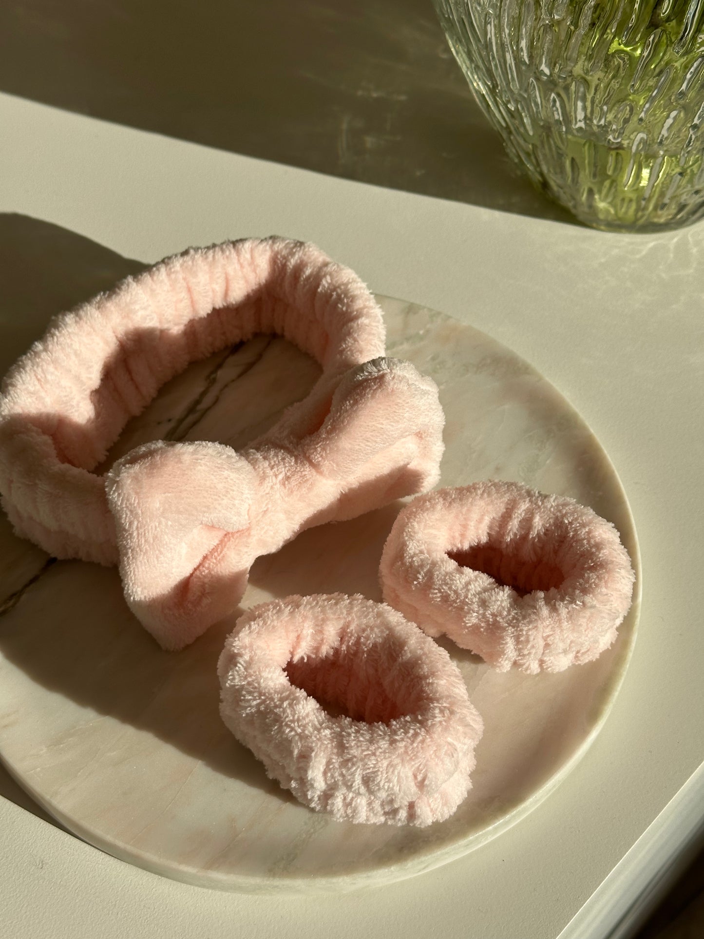 AMOUR Pink Marshmallow Headband Set
