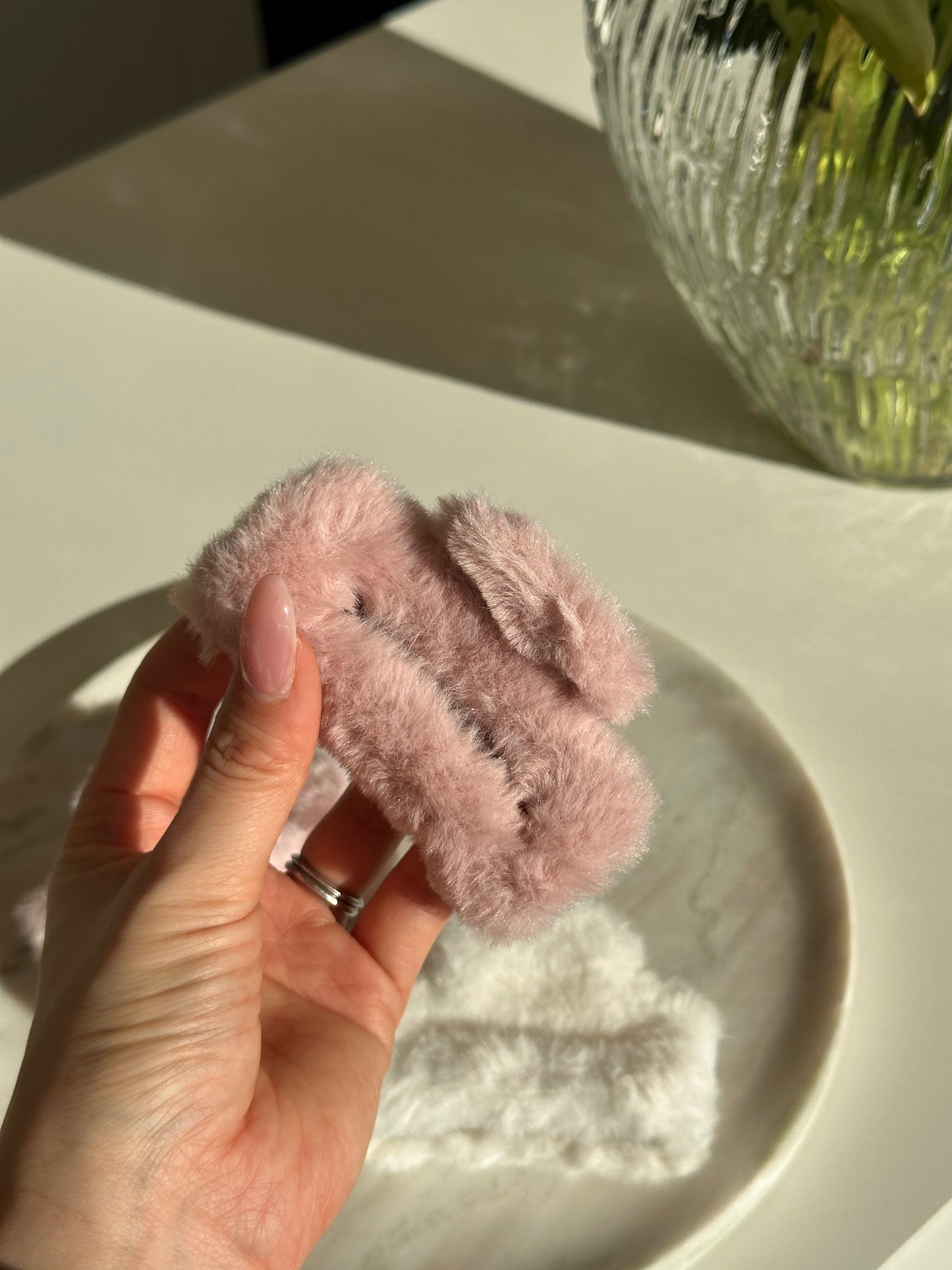 AMOUR Fluffy Bunny Hair Clip