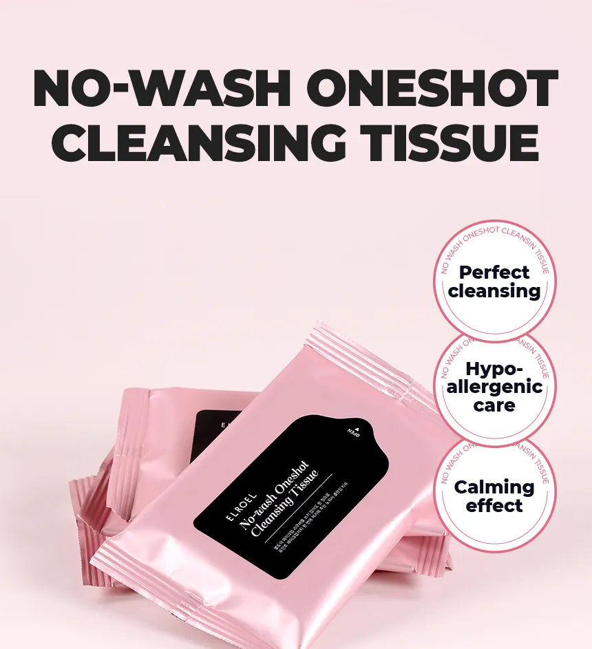ELROEL NO-WASH ONESHOT CLEANSING TISSUE 46g
