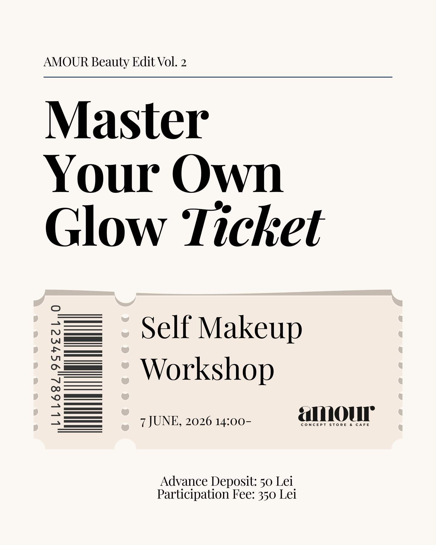 Self Makeup Workshop Ticket -Master Your Own Glow