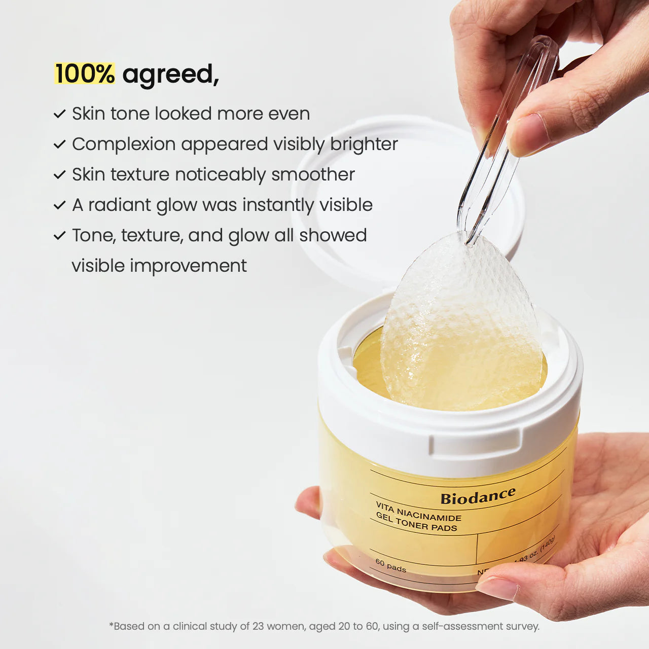 Biodance Vita Niacinamide Gel Toner Pad 60 Pads