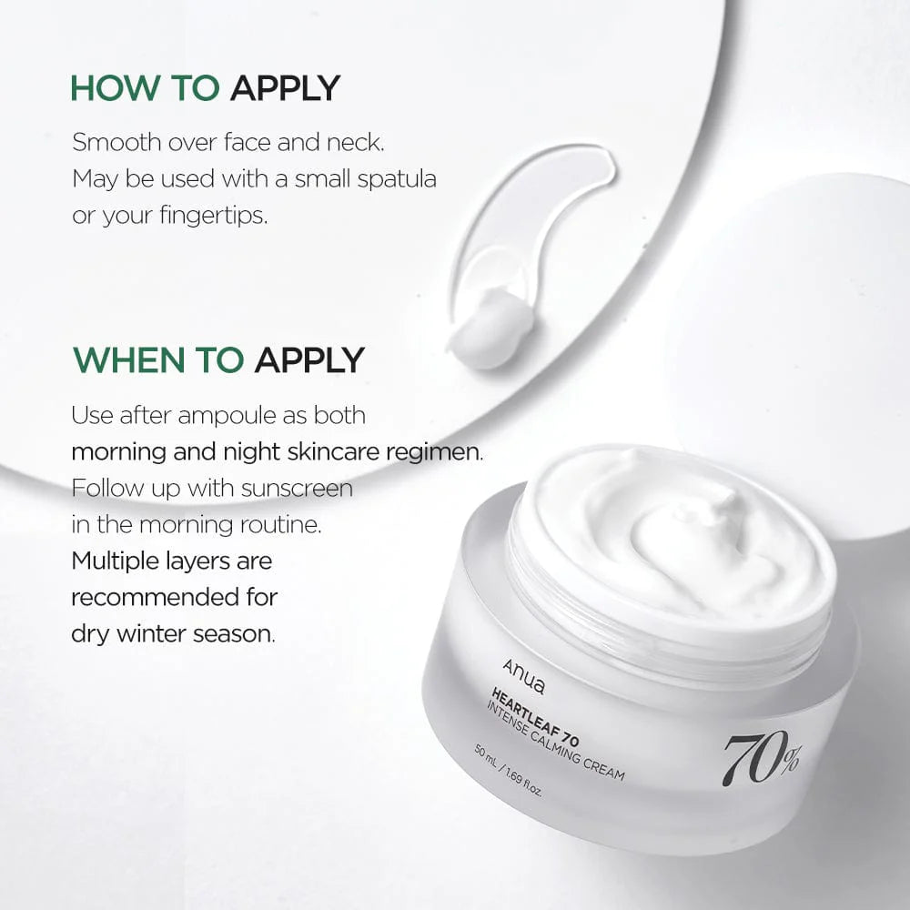 ANUA Heartleaf 70% Intense Calming Cream 50ml
