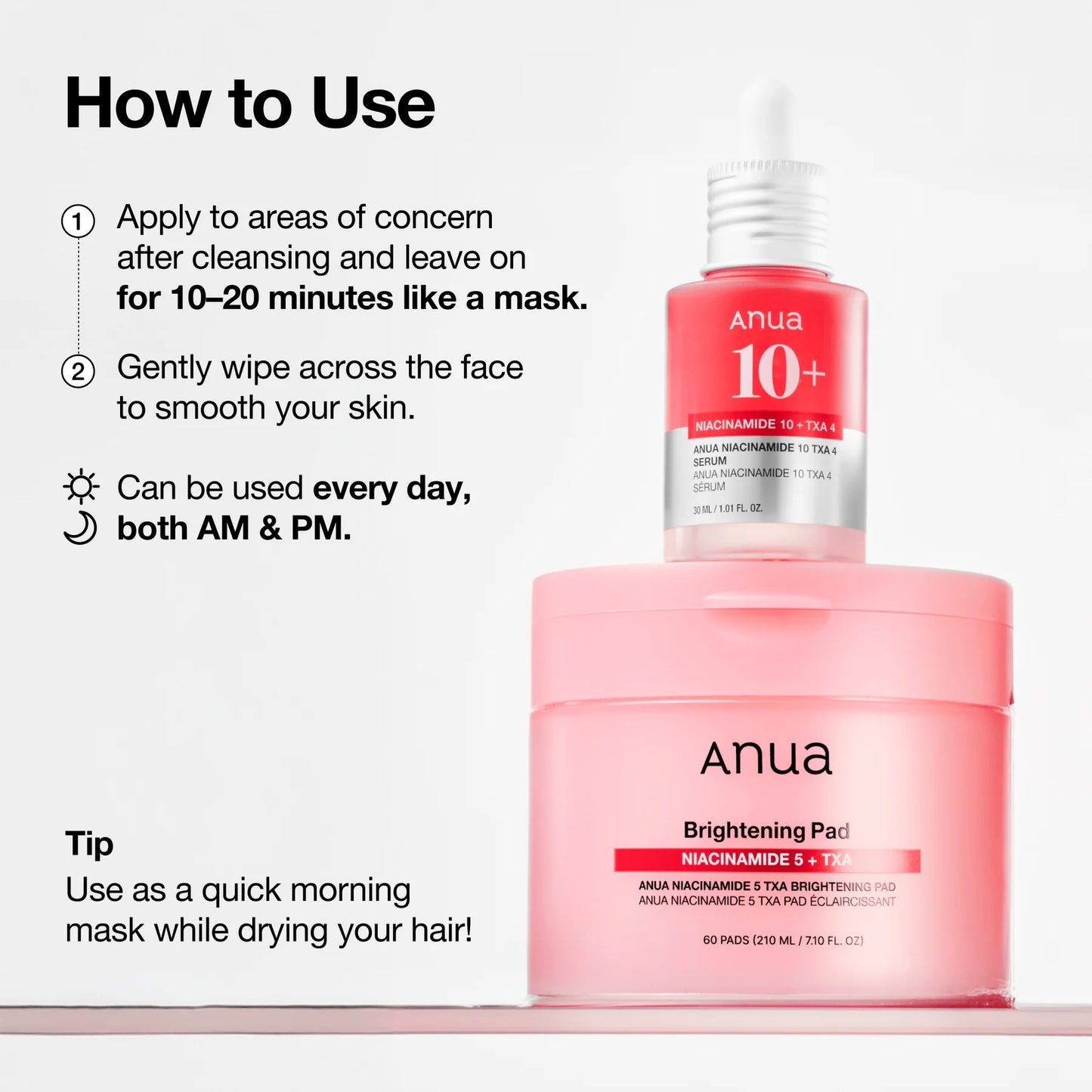 ANUA Niacinamide 5 TXA Brightening Pad 60 Pads