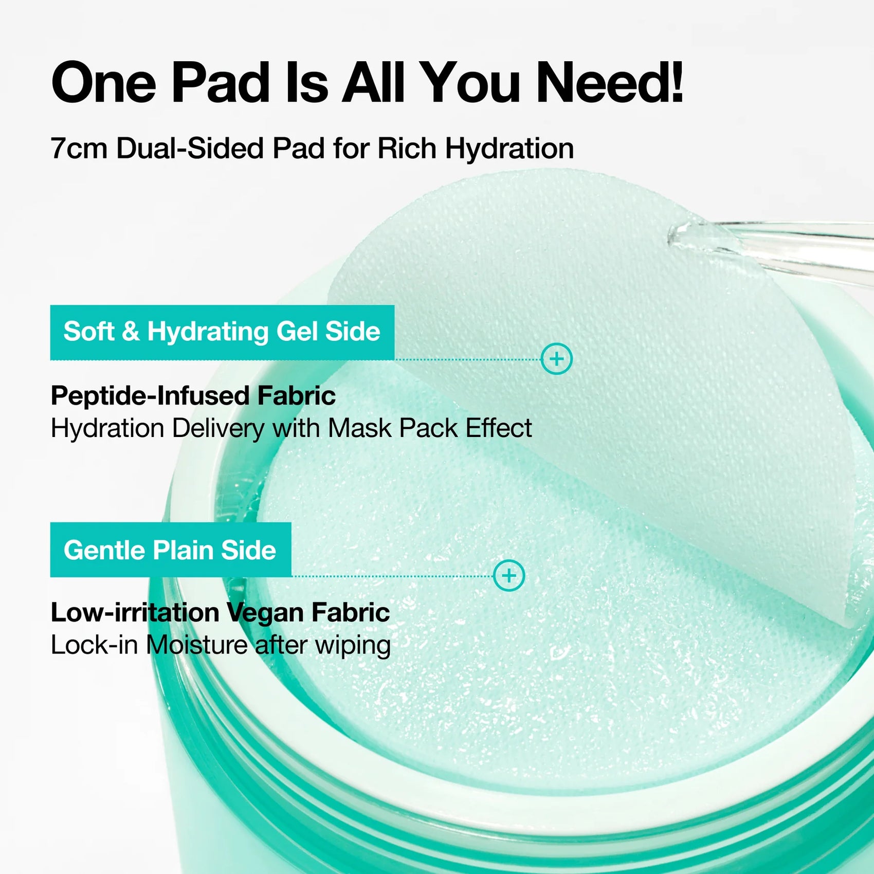ANUA PDRN 100 Hyaluronic Acid Glow Pad 60 Pads