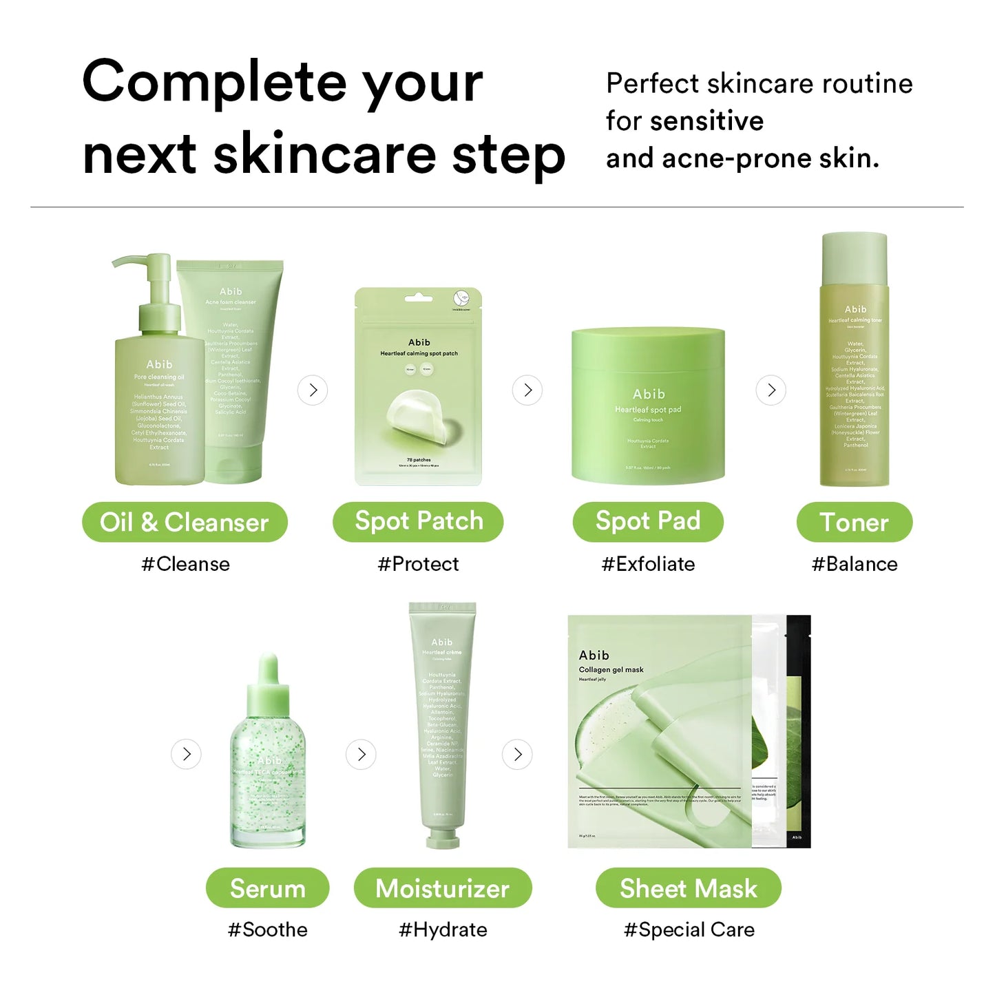 Abib Heartleaf Spot Pad Calming Touch 150ml 80 pads
