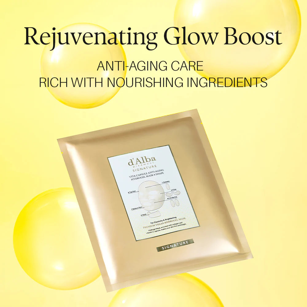 d'Alba Signature Vita Capsule Hydrogel Mask 8-Shape